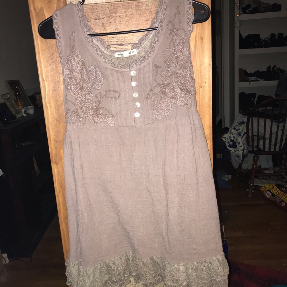 Purple peasant tunic from indigo thread size small